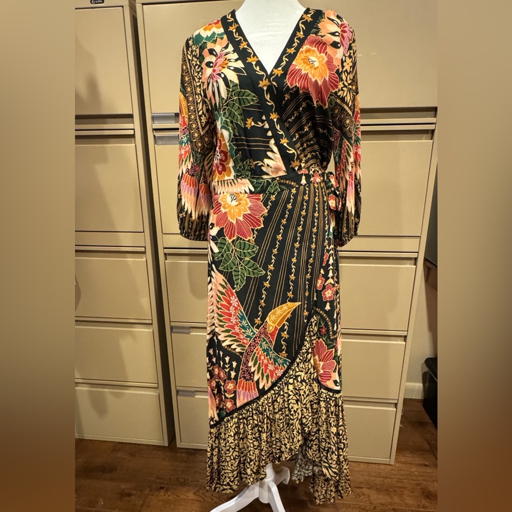Farm Rio - Floral Wrap Dress - Size S - Picture 2 of 6